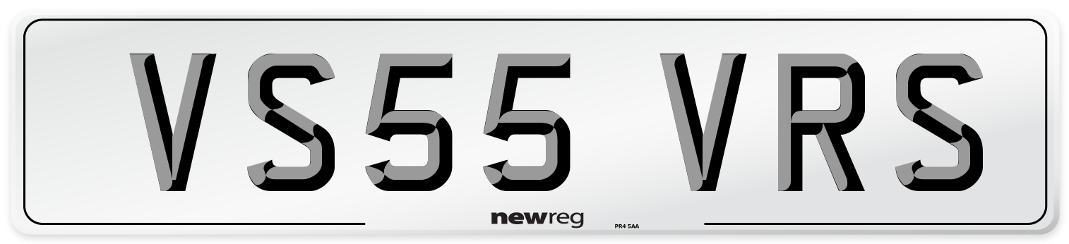 VS55 VRS Number Plate from New Reg
